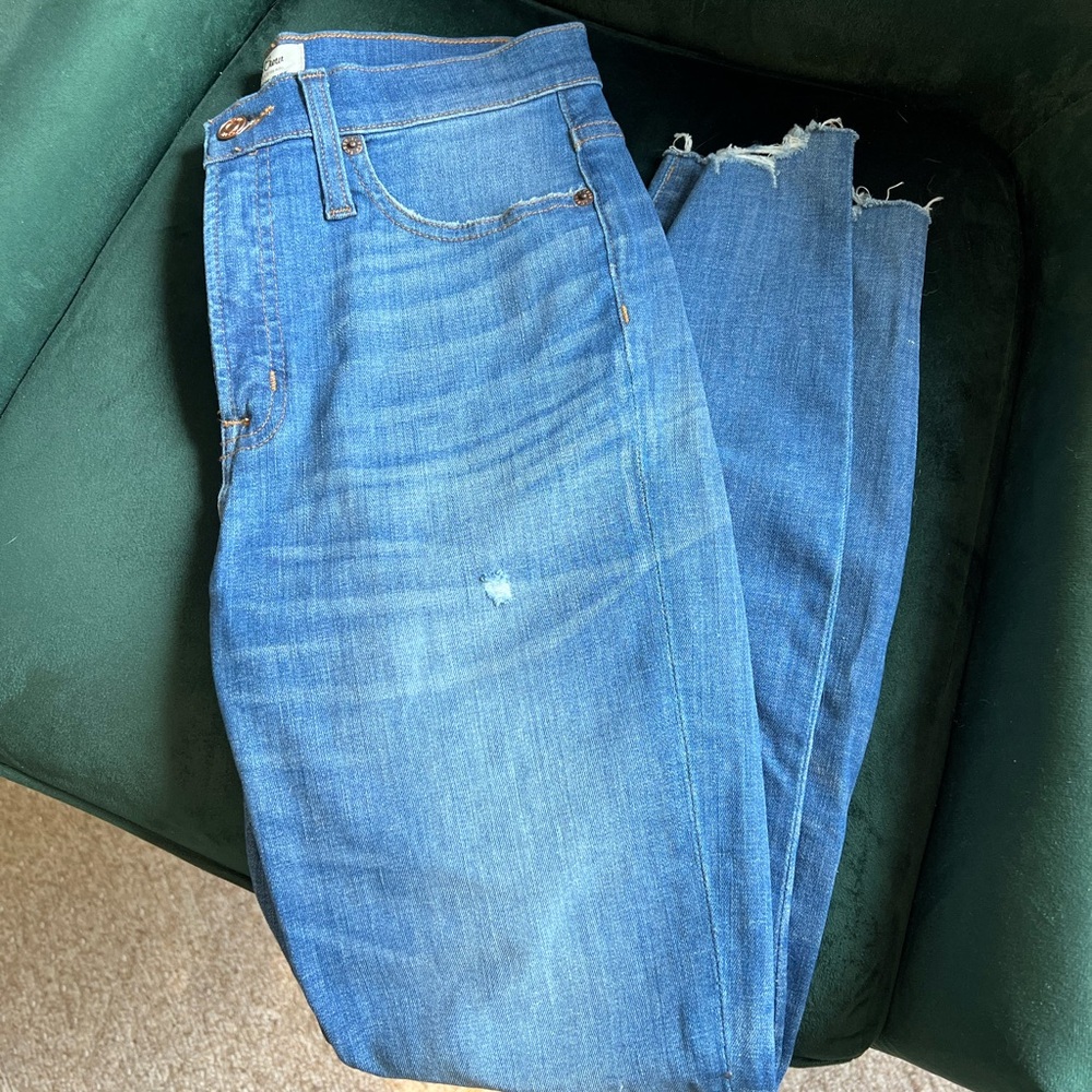 J. Crew Toothpick Distressed Jeans